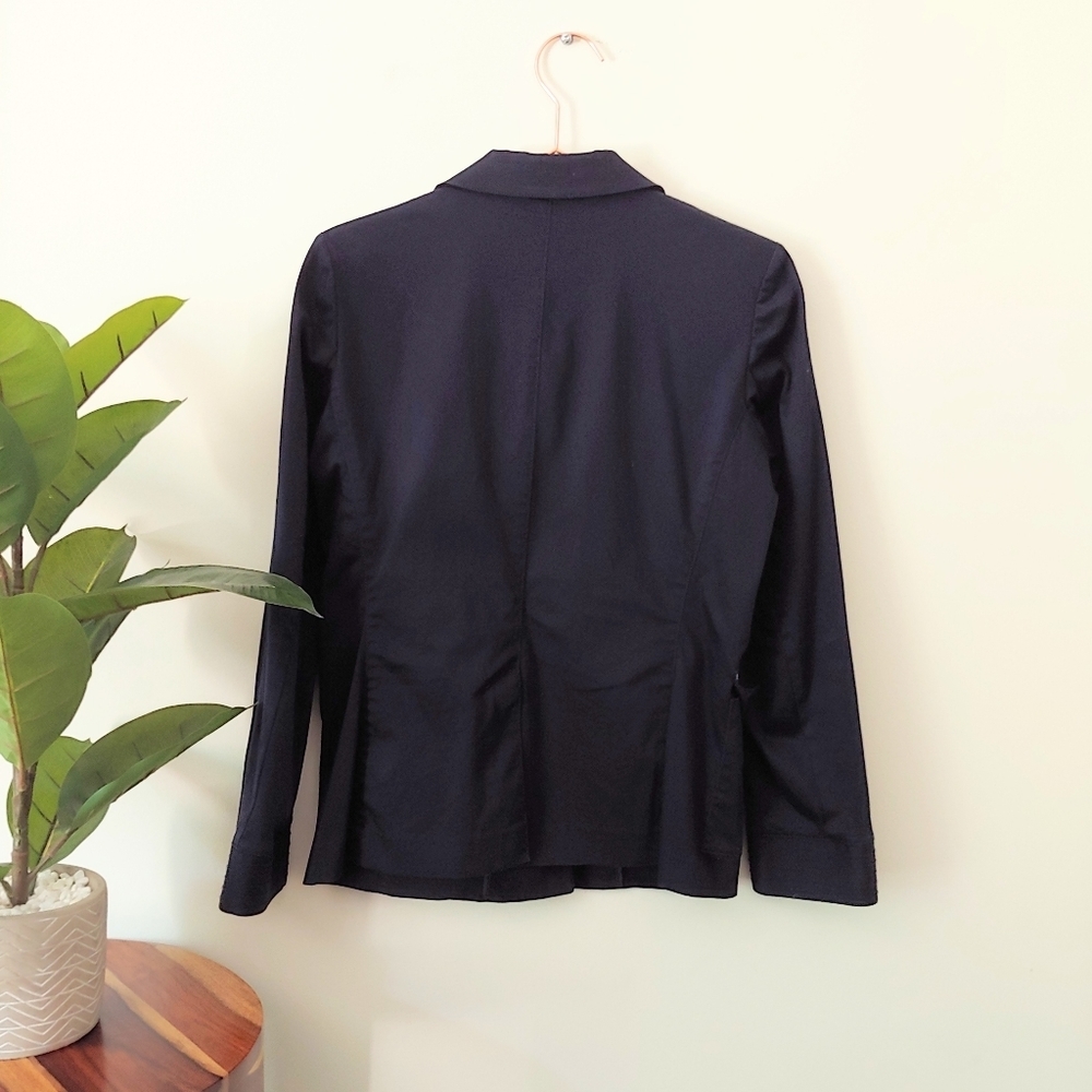 Navy Blue Snap Button Front Jacket - image 3